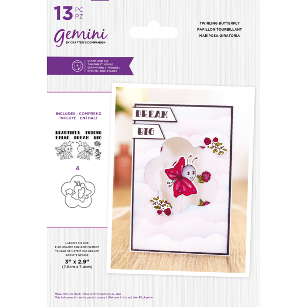 Gemini Twirling Butterfly Stamp & Die  -Stempel & Stanze - Schmetterling