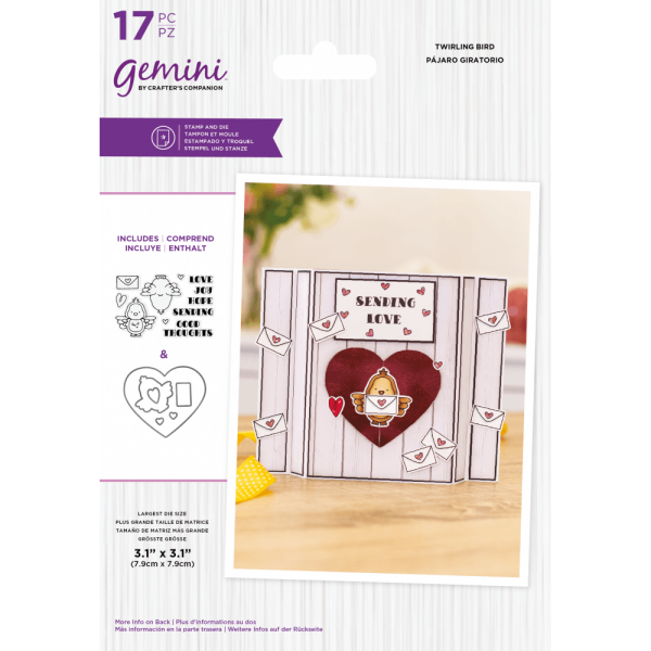 Gemini Gemini Stamp & Die Twirling Bird  -Stempel & Stanze - Vogel