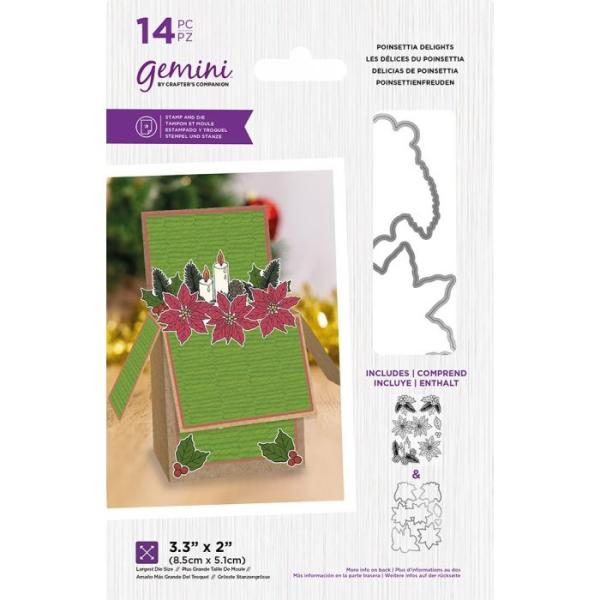 Gemini Poinsettia Delights Stamp & Die  -Stempel & Stanze - Weihnachtsstern