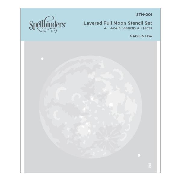 Spellbinders Stencil "Layered Full Moon" - Schablone