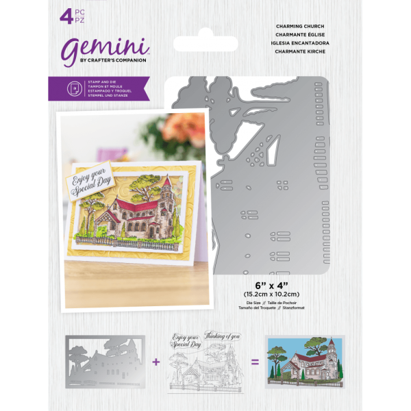 Gemini Charming Church Stamp & Die  -Stempel & Stanze - Kirche