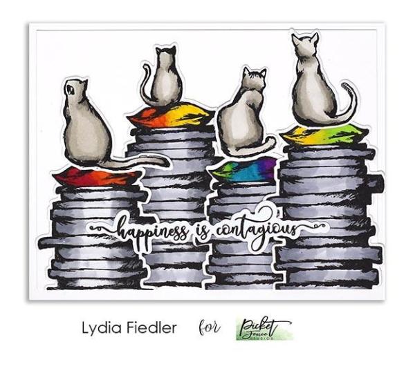 Picket Fence Studios Cats Are Family  Clear Stamps