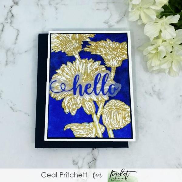 Picket Fence Studios Wild Daisies Clear Stamps 