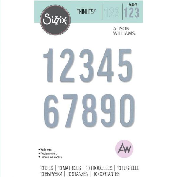 Sizzix Thinlits Craft Die - Bold numbers - Zahlen