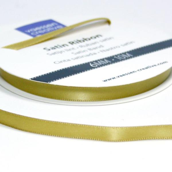 Vaessen Creative - Satinband  6mm 10 Meter Gold