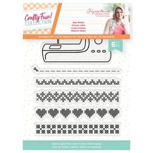 Crafters Companion - Crafty Fun Sew Pretty  - Clear Stamps