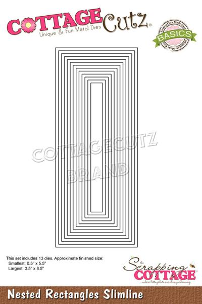 Scrapping Cottage Die - Nested Rectangles Slimline