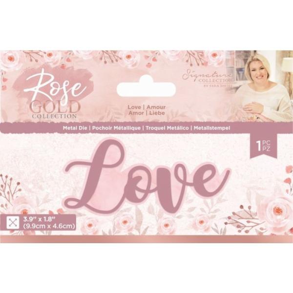 Crafters Companion - Rose Gold Love Die  - Stanze