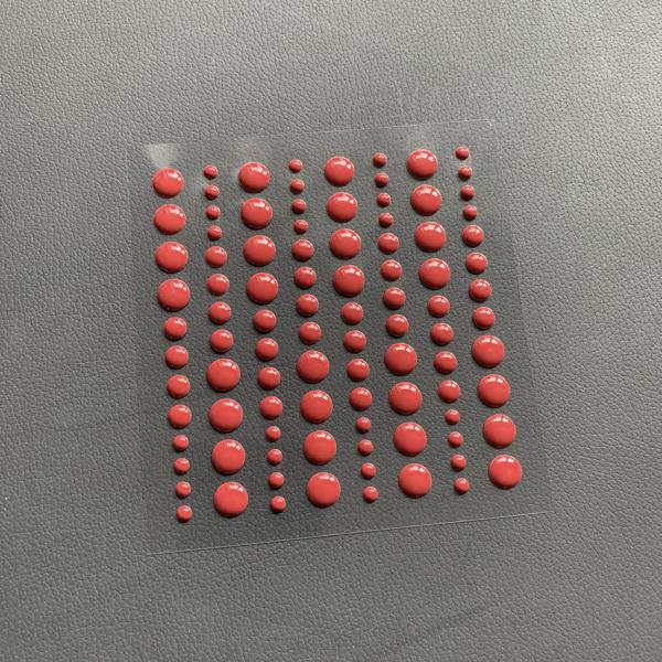 Simple and Basic Adhesive Enamel Dots "Chili Red" - Klebepunkte