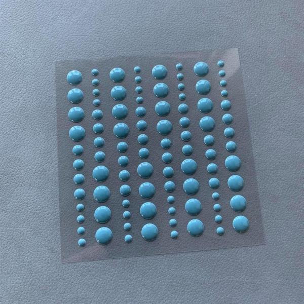 Simple and Basic Adhesive Enamel Dots "Aqua" - Klebepunkte