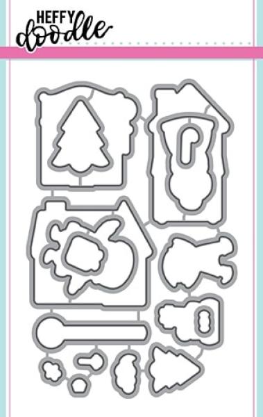 Heffy Doodle Santa's Village  Cutting Dies - Stanze