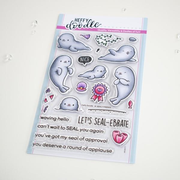 Heffy Doodle Sealy Friends   Clear Stamps - Stempel 