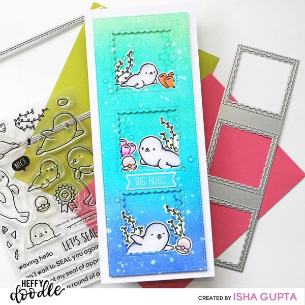 Heffy Doodle Sealy Friends   Clear Stamps - Stempel 