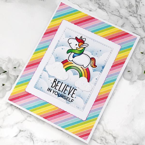 Heffy Doodle Fluffy Puffy Unicorns   Clear Stamps - Stempel 