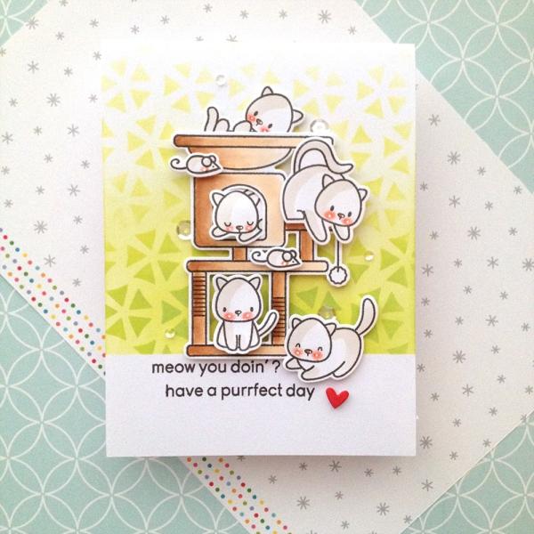 Heffy Doodle Purrfect Day   Clear Stamps - Stempel 