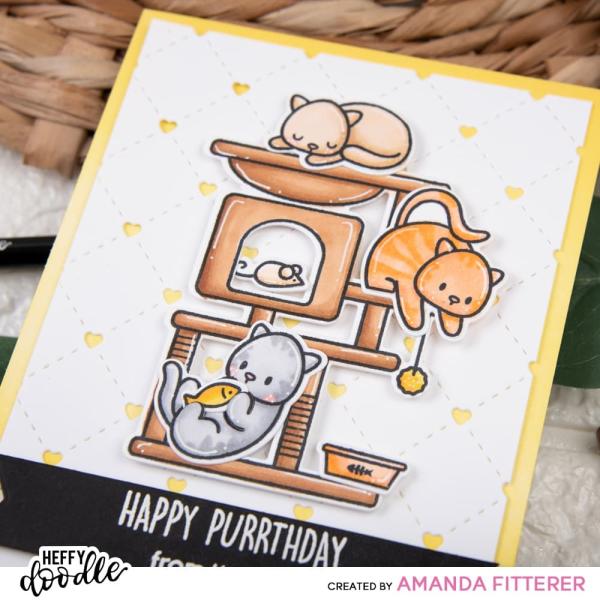 Heffy Doodle Purrfect Day   Clear Stamps - Stempel 