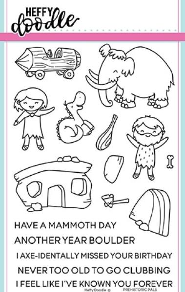 Heffy Doodle Prehistoric Pals   Clear Stamps - Stempel 