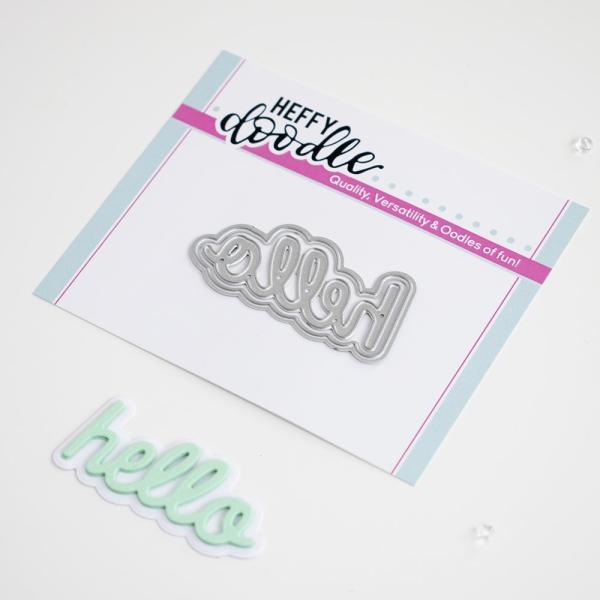 Heffy Doodle Hello (Shadow)  Cutting Dies - Stanze  