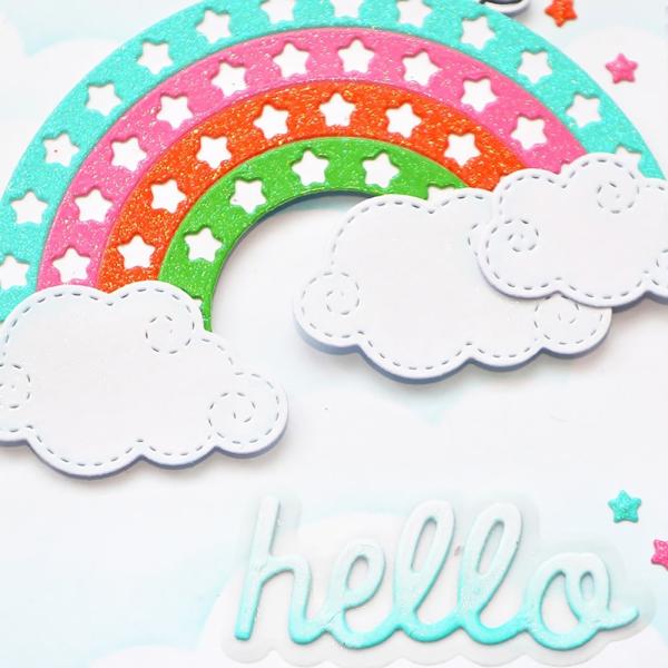 Heffy Doodle Hello (Shadow)  Cutting Dies - Stanze  