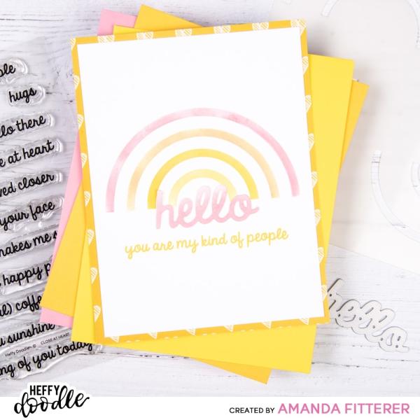 Heffy Doodle Hello (Shadow)  Cutting Dies - Stanze  