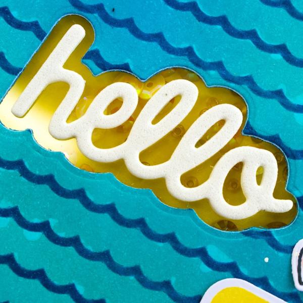 Heffy Doodle Hello (Shadow)  Cutting Dies - Stanze  