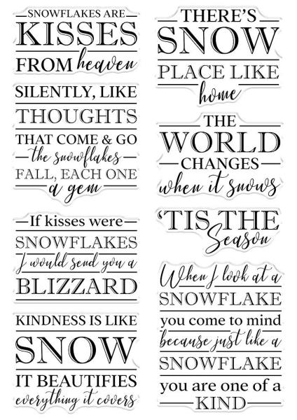 Crafters Companion - Snowflakes are Kisses  - Clear Stamps