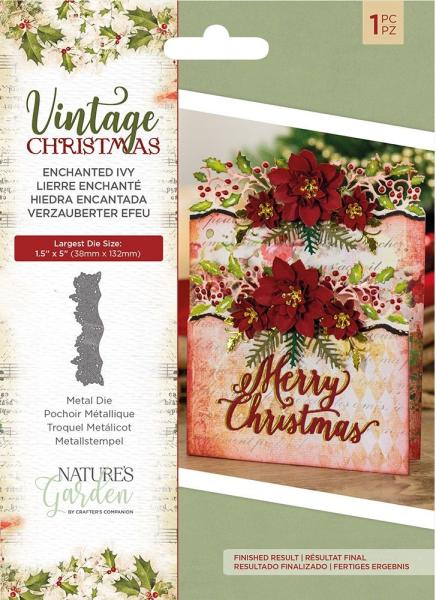 Crafters Companion - Vintage Christmas Enchanted Ivy Die  - Stanze