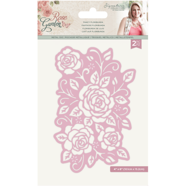 Crafters Companion - Rose Garden Metal Die Fancy Floribunda  - Stanze