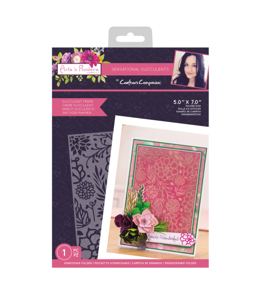 Crafters Companion -Sensational Succulents  - Succulent Frame - Prägefolder