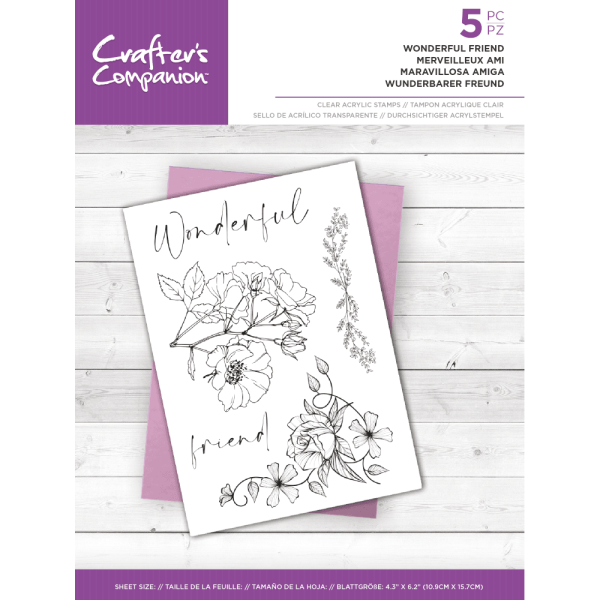 Crafters Companion - Wonderful Friend  - Clear Stamps