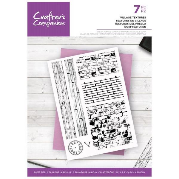 Crafters Companion - Village Textures  - Clear Stamps