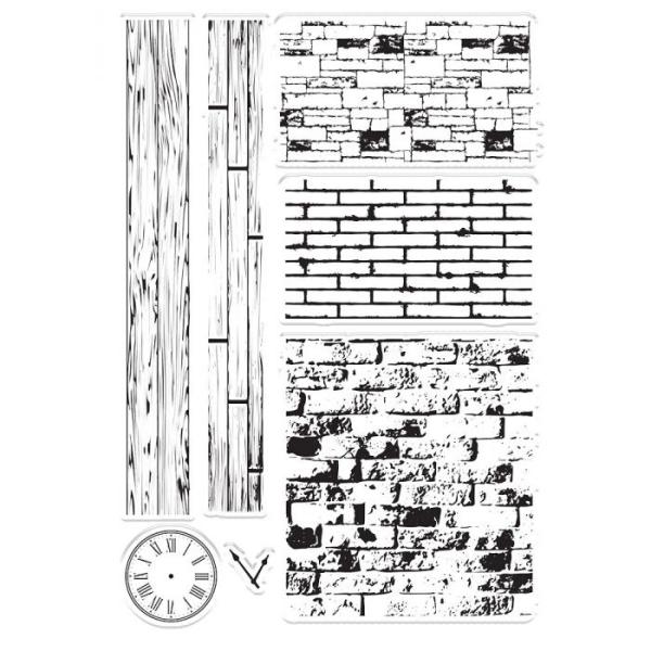 Crafters Companion - Village Textures  - Clear Stamps