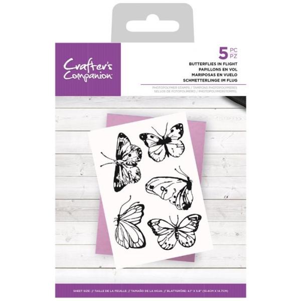 Crafters Companion - Butterflies in Flight  - Clear Stamps