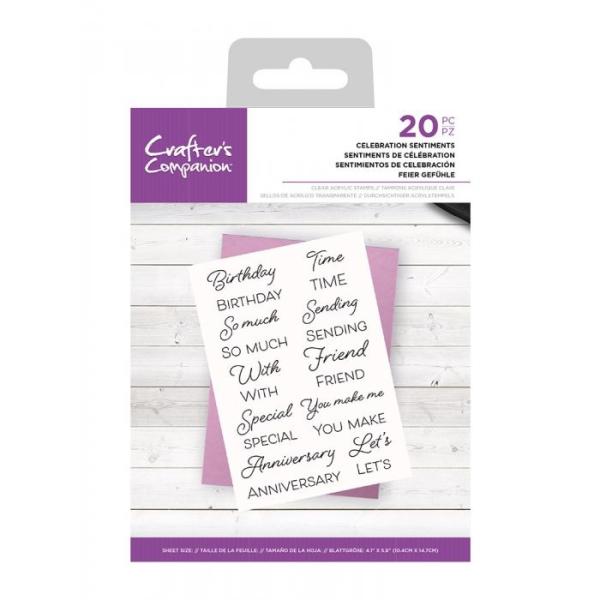 Crafters Companion - Celebration Sentiments  - Clear Stamps