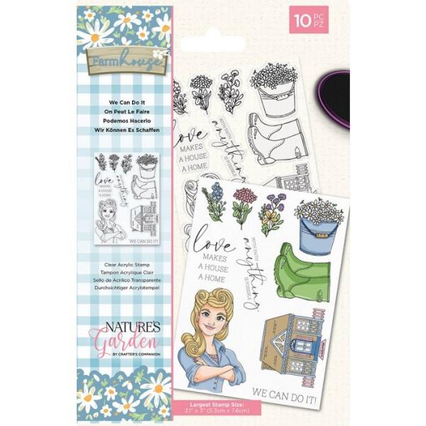 Crafters Companion - Farmhouse We Can Do It  - Clear Stamps