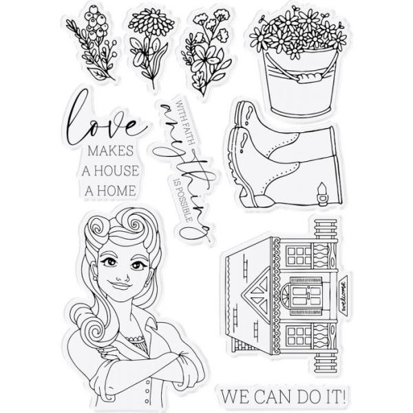 Crafters Companion - Farmhouse We Can Do It  - Clear Stamps