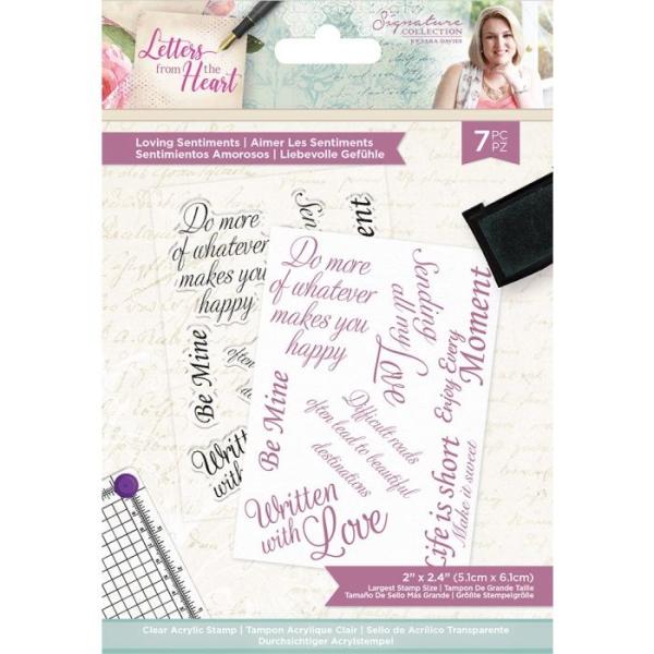 Crafters Companion - Letters from The Heart Loving Sentiments  - Clear Stamps