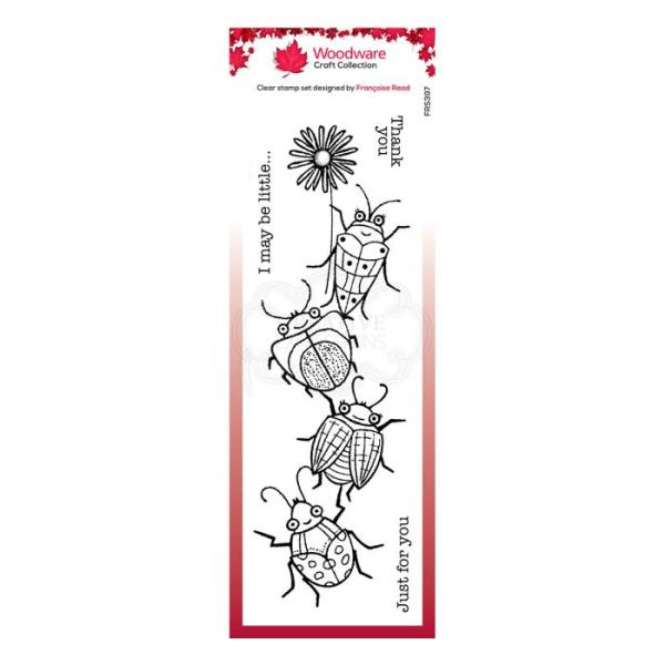 Woodware beetle flower  Clear Stamps - Stempel 