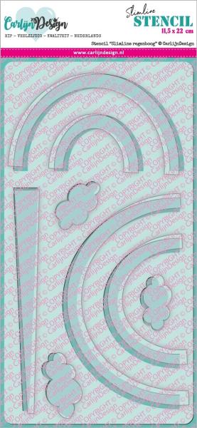 Carlijn Design Slimline Regenboog   Stencil - Schablone 