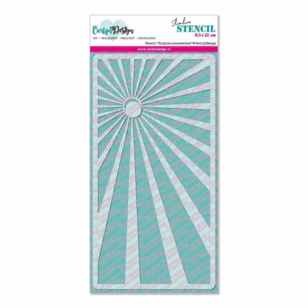 Carlijn Design Slimline Zonnestralen - Sonne  Stencil - Schablone 