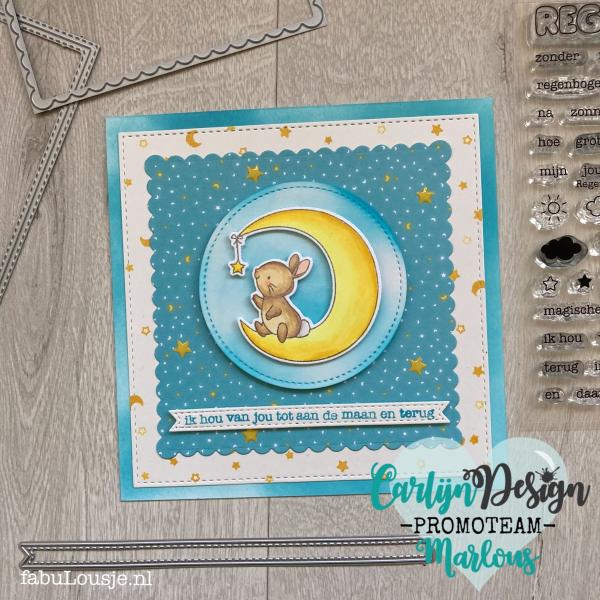 Carlijn Design Regenboog & Sterren   Clear Stamps - Stempel 