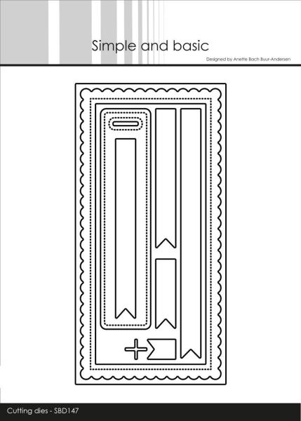 Simple and Basic " Mini Slimcard Cutting " Stanze -  Die