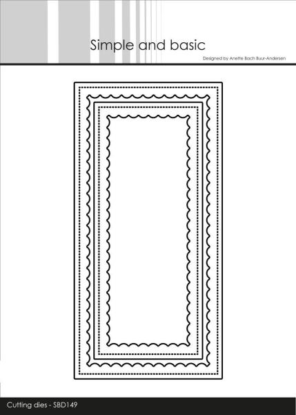 Simple and Basic " Mini Slimcard with Inner Scallop Cutting " Stanze -  Die