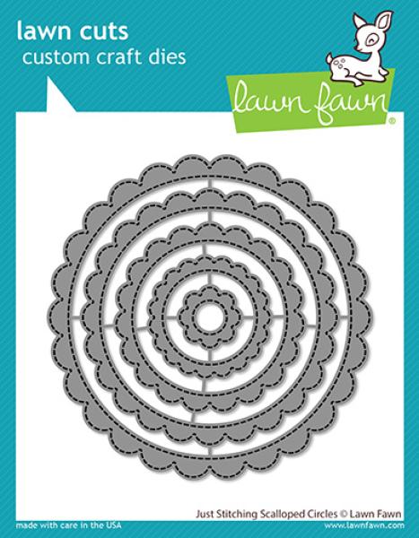 Lawn Fawn Craft Dies - Just Stitching Scalloped Circles