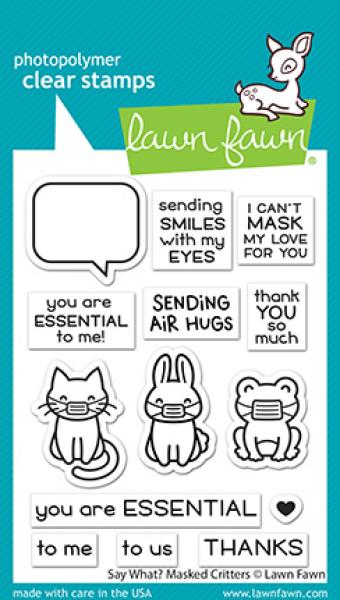 Lawn Fawn Stempelset "Say What? Masked Critters" Clear Stamp