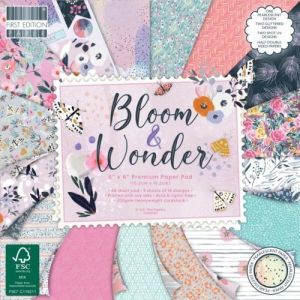 First Edition Paper Pad "Bloom and Wonder" 6"x6"