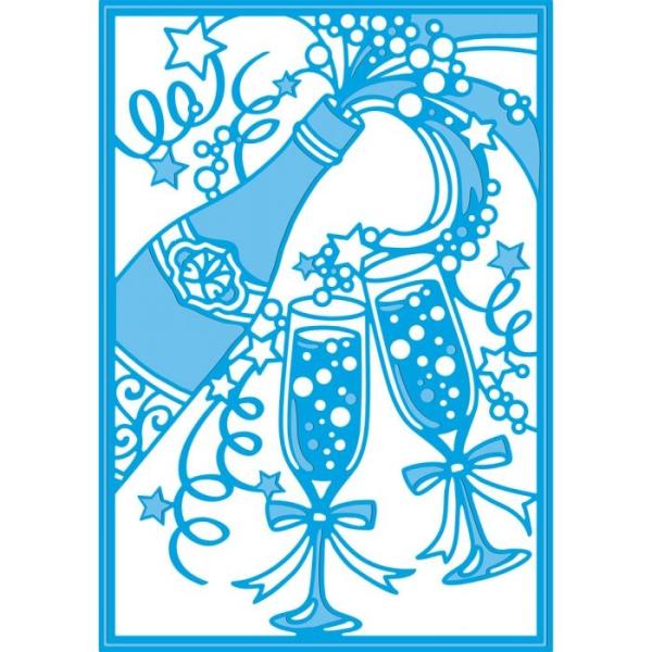 Gemini Champagne Celebrations Create-a-Card Dies  - Stanze - Sektflaschen