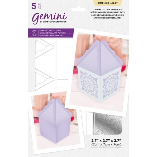 Gemini Country Cottage Favour Box Dimensionals Die & Stencil  - Stanze - Box