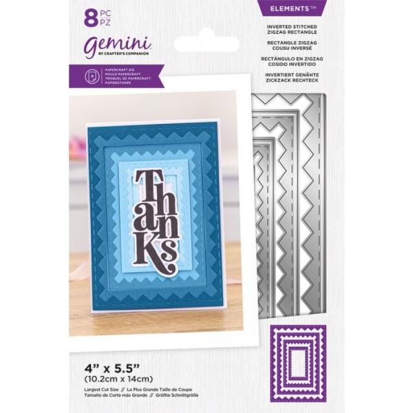 Gemini Inverted Stitched ZigZag Rectangle Elements Dies  - Stanze - Fenster