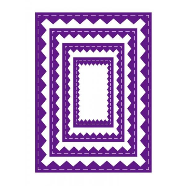 Gemini Inverted Stitched ZigZag Rectangle Elements Dies  - Stanze - Fenster